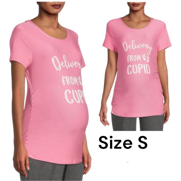 Time And Tru Women's Delivery
From Cupid Graphic Pink T-Shirt Size S (4-6) - Picture 1 of 11